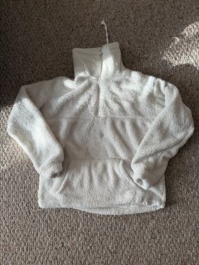 SO Cream Sherpa Half-Zip Turtleneck Pullover